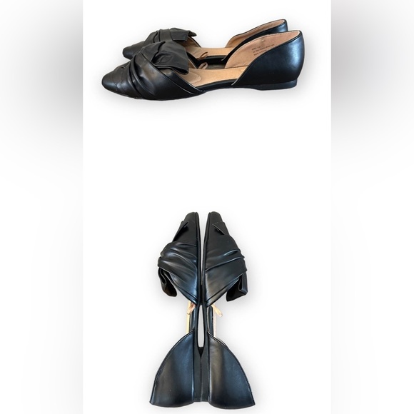 Lane Bryant Black Pointed Toe Dorsay Flats | Size 7 Wide - Picture 2 of 3